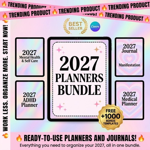 2027 digital planner bundle - planner,