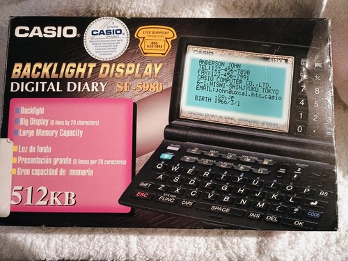 Casio 5780 digital diary - casio, sf-5780